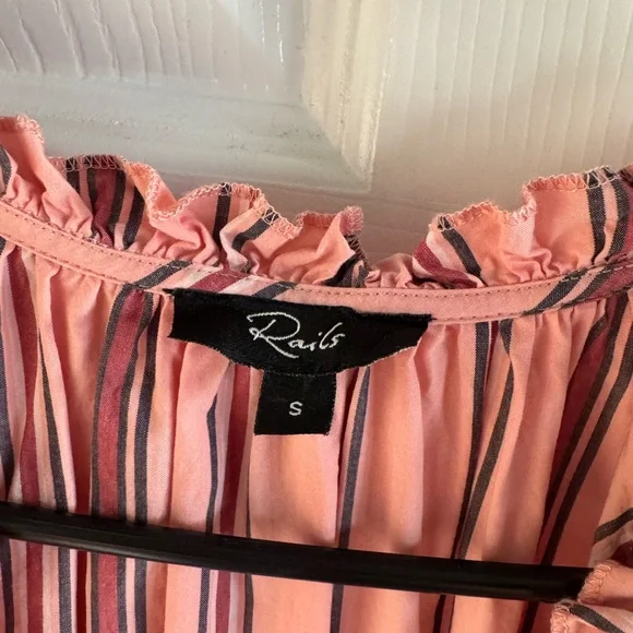 Rails Amelia dress coral navy blue stripes - Picture 8 of 10